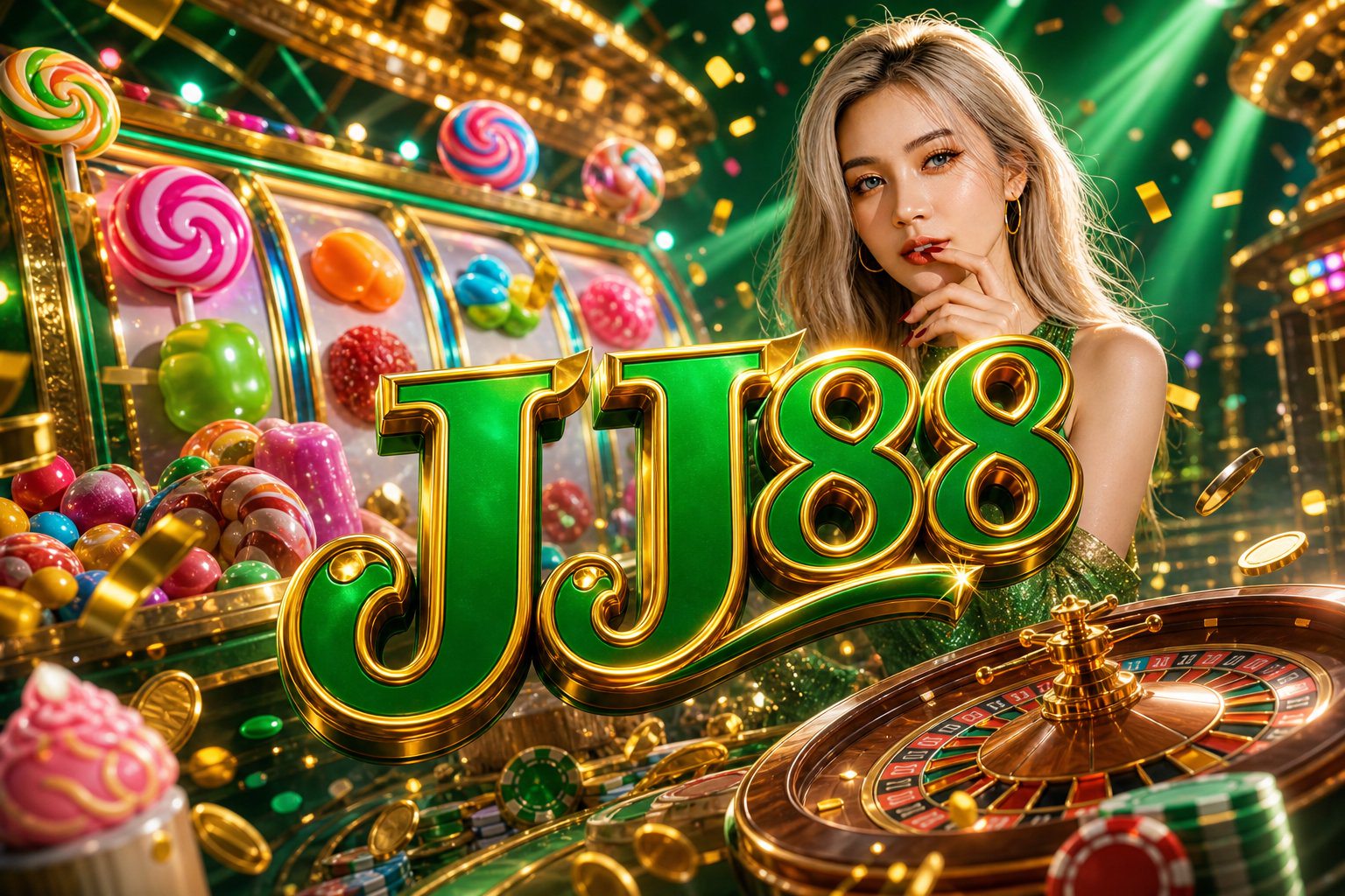 Ảnh bìa game Fortune Rabbit JJ88 với chú thỏ may mắn và túi quà
