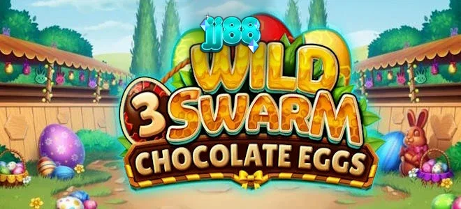 Giao diện trò chơi Wild Swarm 3 Chocolate Eggs với chủ đề trứng sô-cô-la